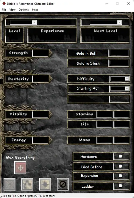 D2CE Interface - Professional D2R Character Editor Tool